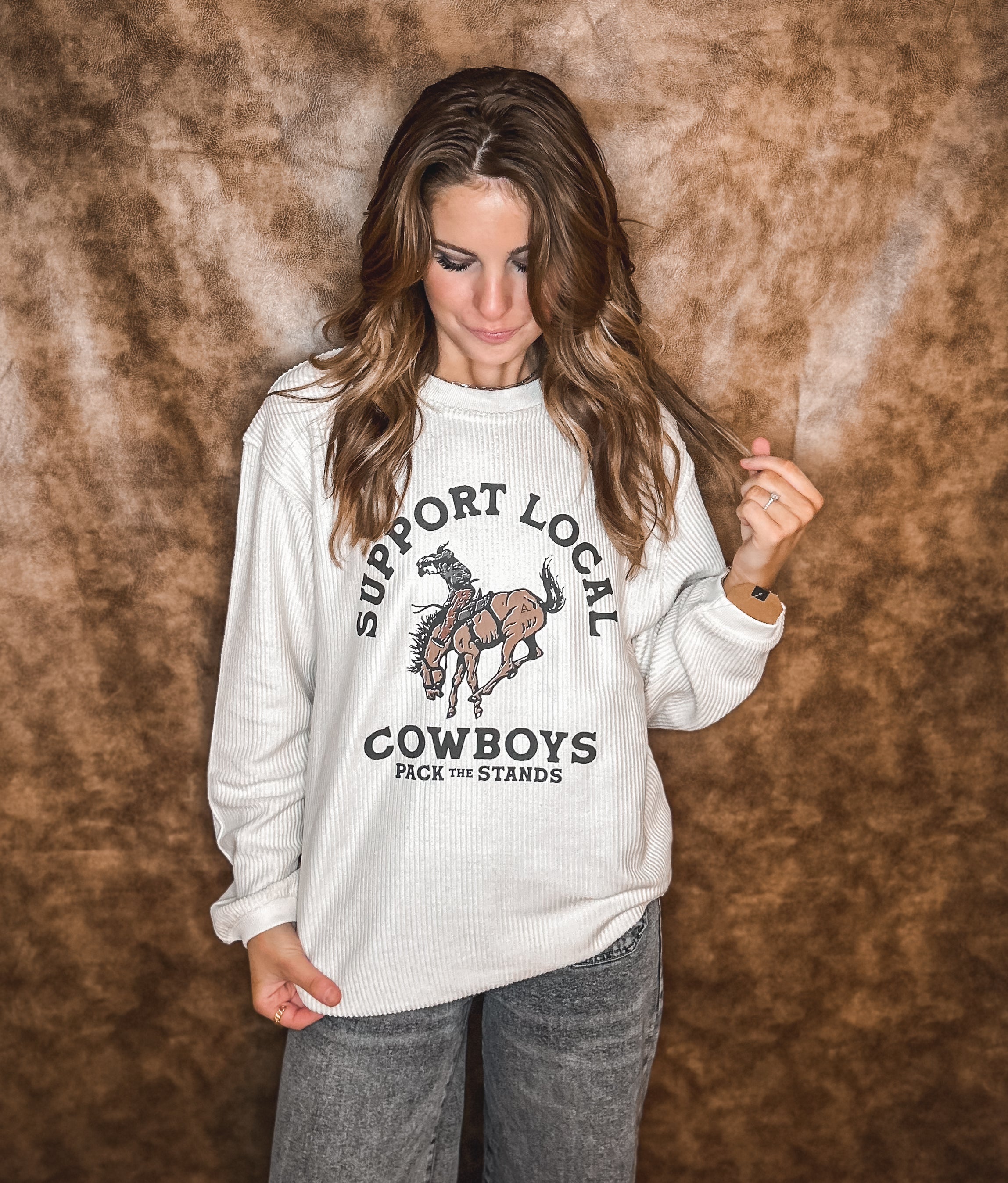 Local Cowboys Waffle Crewneck